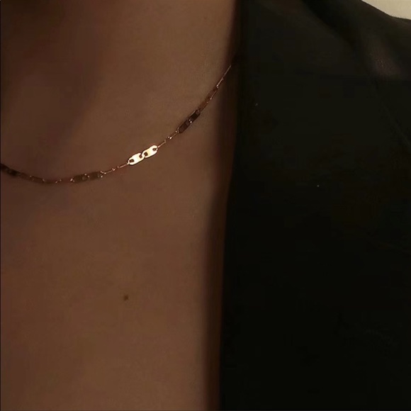 CLOSING SALE! ✨18K Gold Plated Flat Anna Chain Necklace - Picture 9 of 9